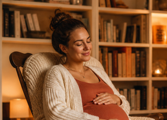 Femme enceinte sereine